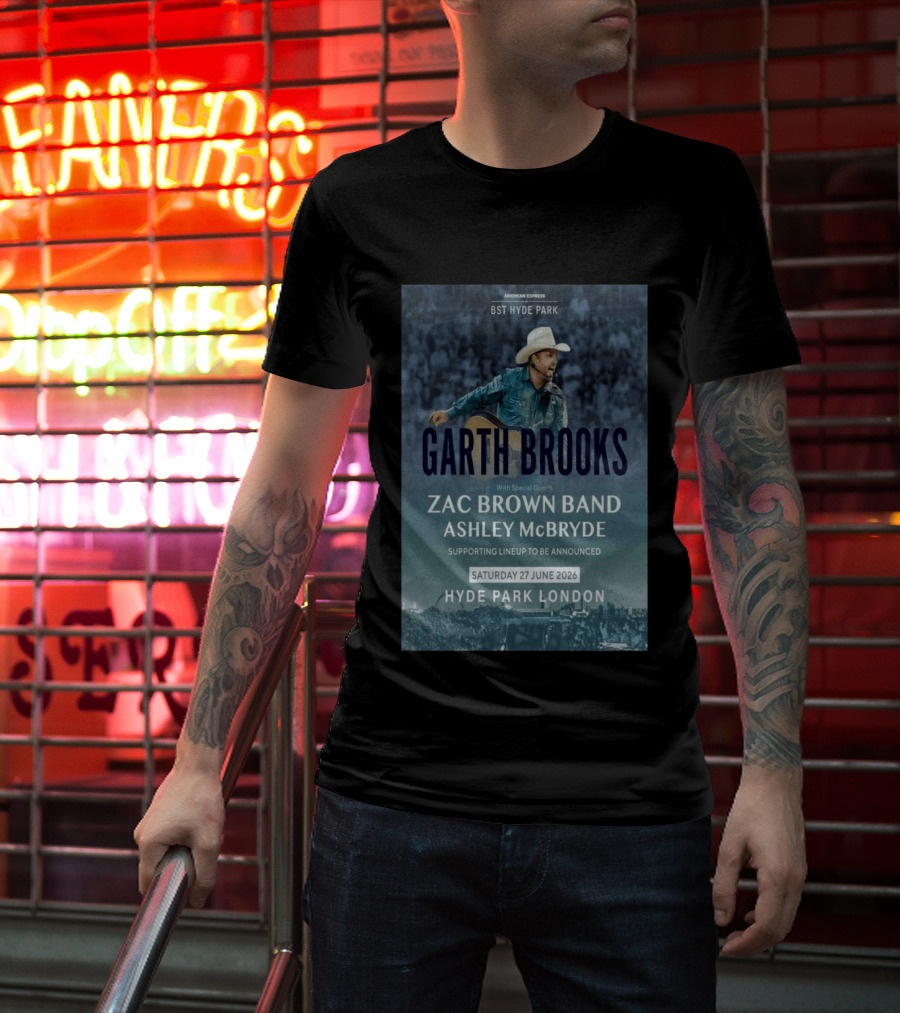 BST Hyde Park Garth Brooks Zac Brown Band Ashley McBryde London June 27 2026 T-Shirt