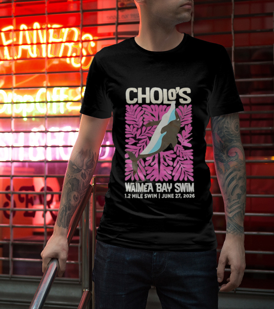 Cholo's Waimea Bay Swim 1.2 Mile Swim June 27 2026 T-Shirt