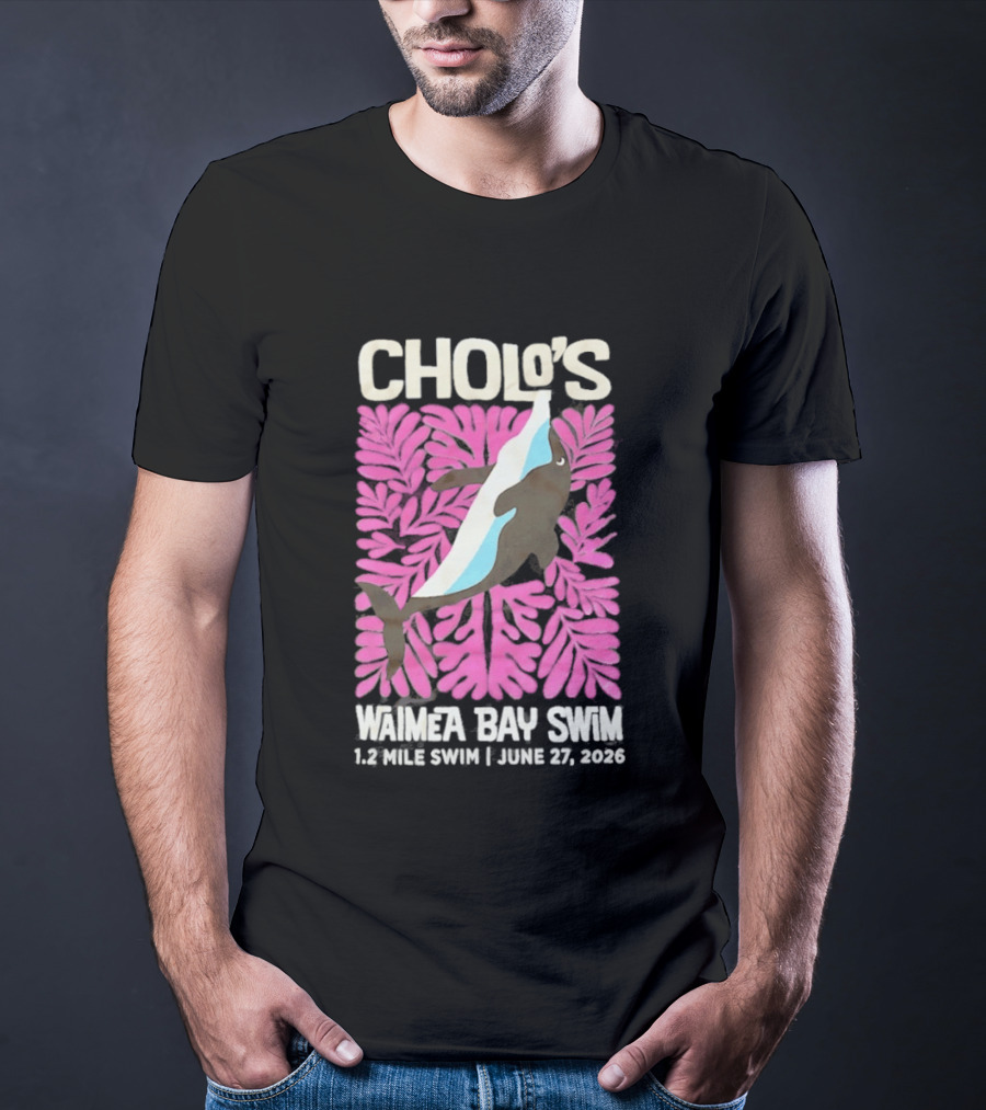 Cholo's Waimea Bay Swim 1.2 Mile Swim June 27 2026 T-Shirt