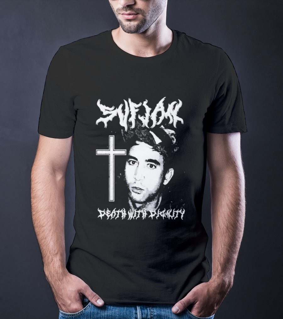 Sufjan Death With Dignity Indie Folk Musician Cross T-Shirt