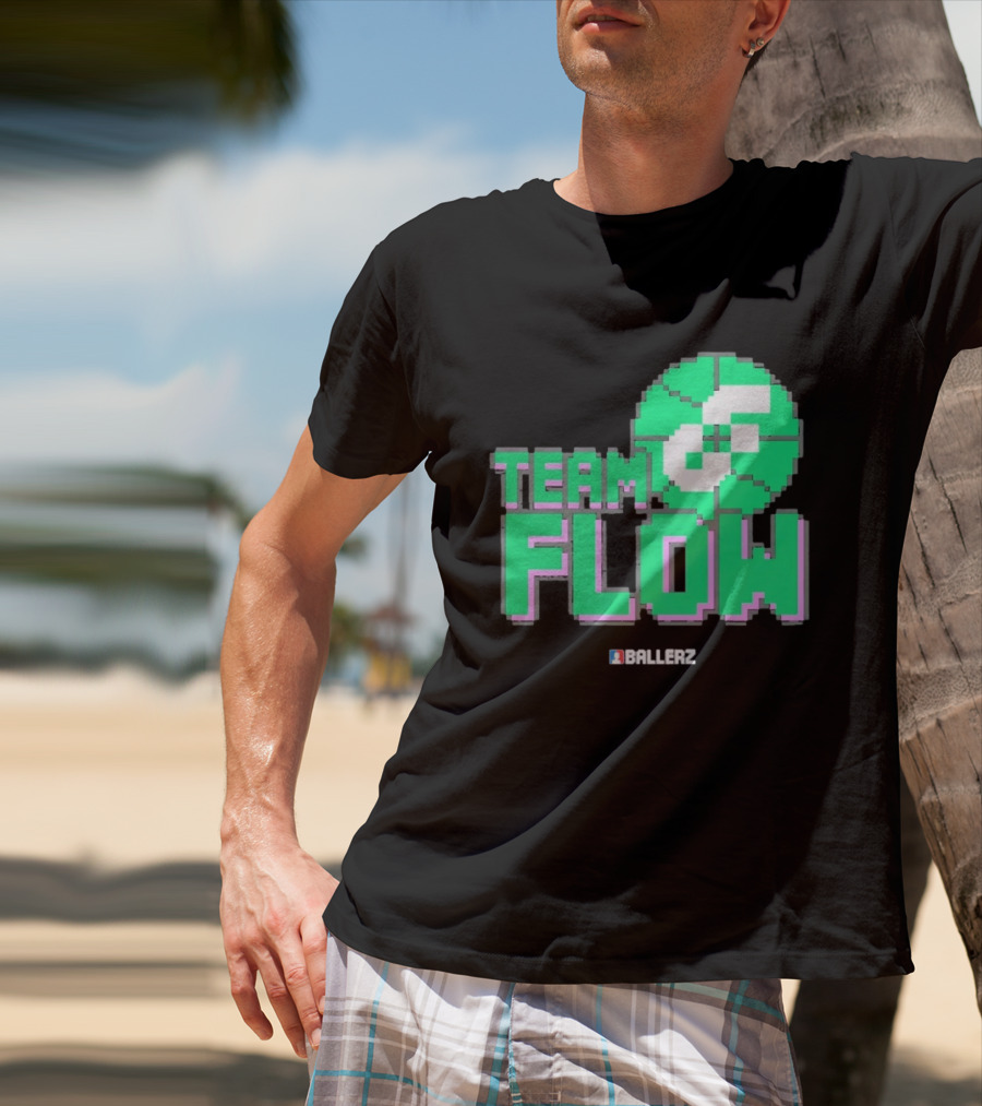 Team Flow Ballerz Pixel Basketball T-Shirt