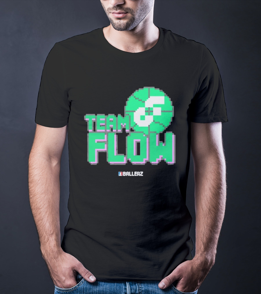 Team Flow Ballerz Pixel Basketball T-Shirt