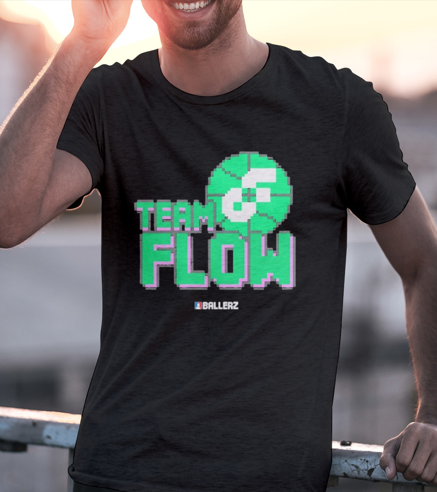 Team Flow Ballerz Pixel Basketball T-Shirt
