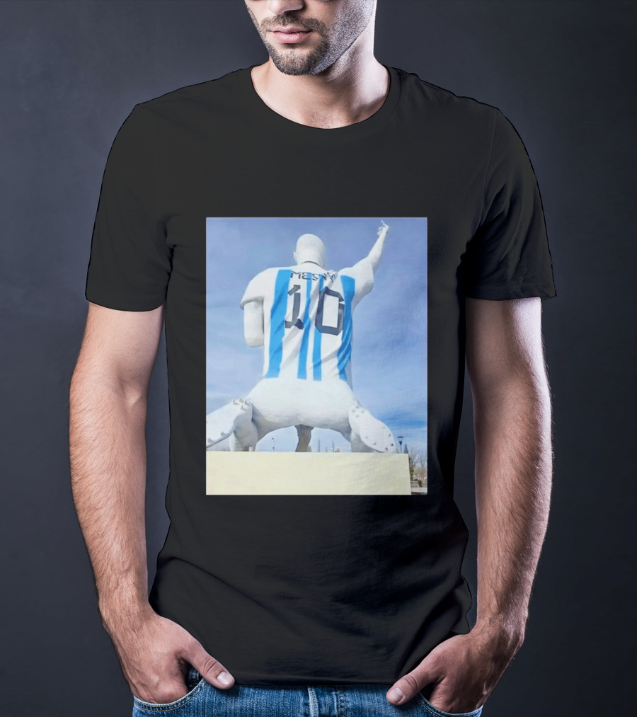 Lionel Messi 10 Argentina Jersey Statue Meme T-Shirt