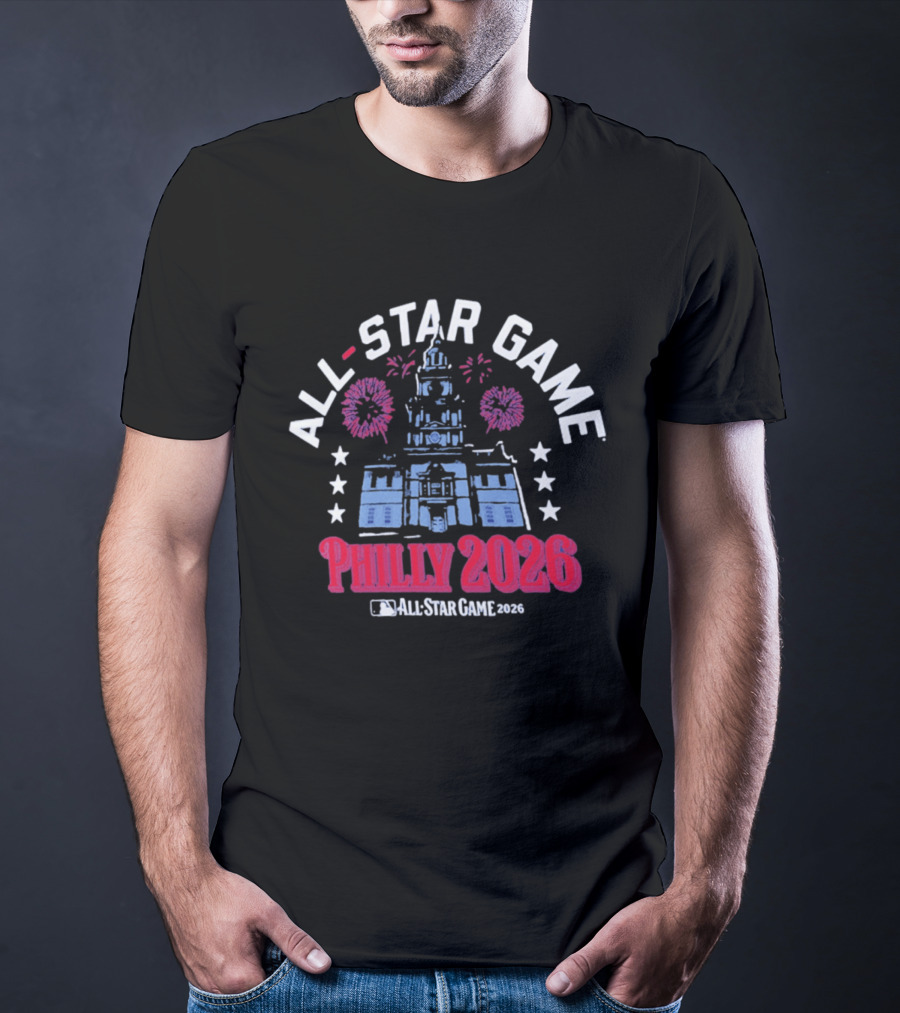 Philly 2026 All Star Game MLB Independence Hall Fireworks Celebration T-Shirt