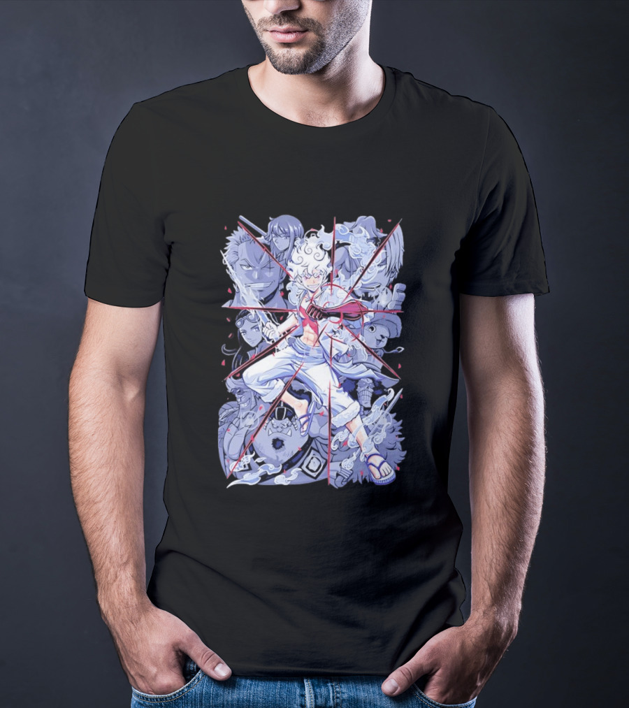 Luffy Gear Fifth Transformation With Crew Fearless Adventure T-Shirt
