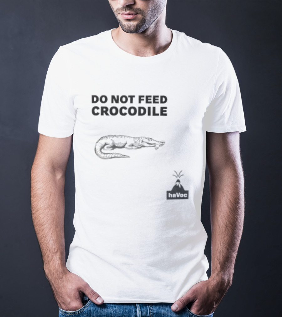 Do Not Feed Crocodile Jurassic Park Style Warning T-Shirt