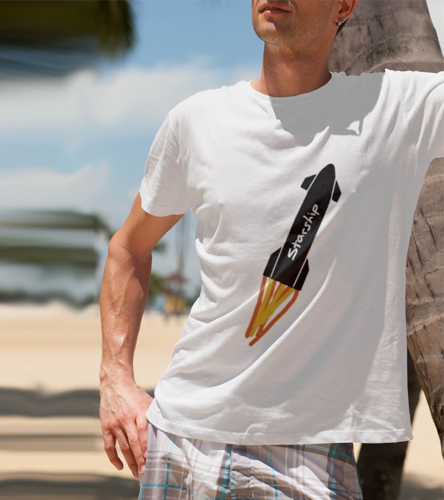 Starship Rocket SpaceX Space Exploration T-Shirt