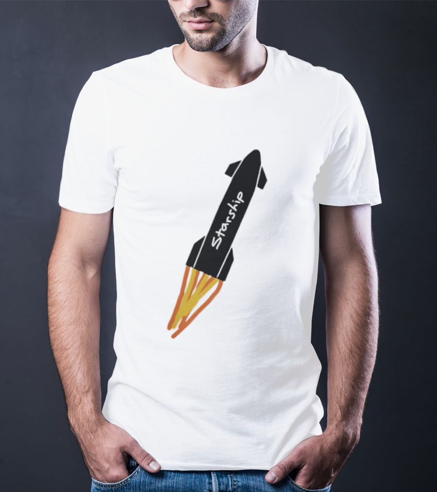Starship Rocket SpaceX Space Exploration T-Shirt