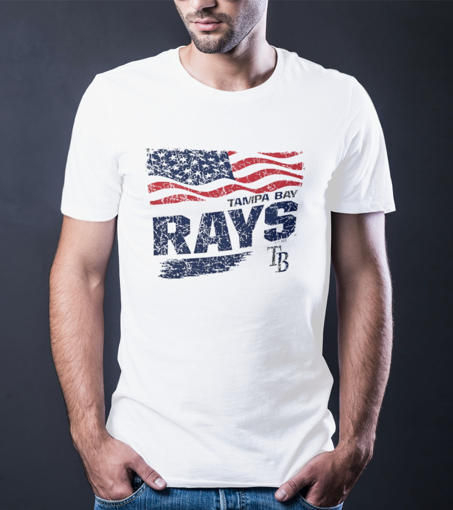 Tampa Bay Rays 4th Of July American Flag T-Shirt