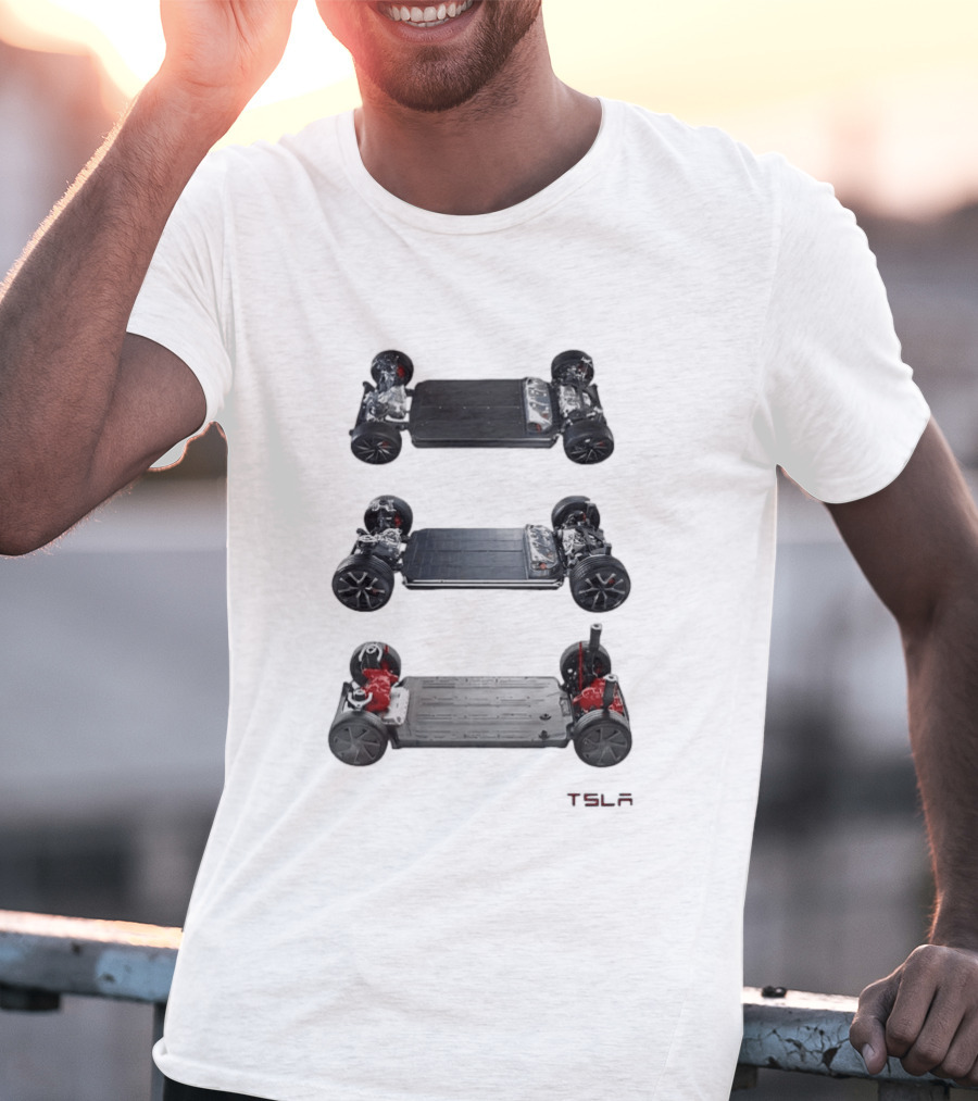 Tesla Foundation Chassis Electric Vehicle E S L A T-Shirt