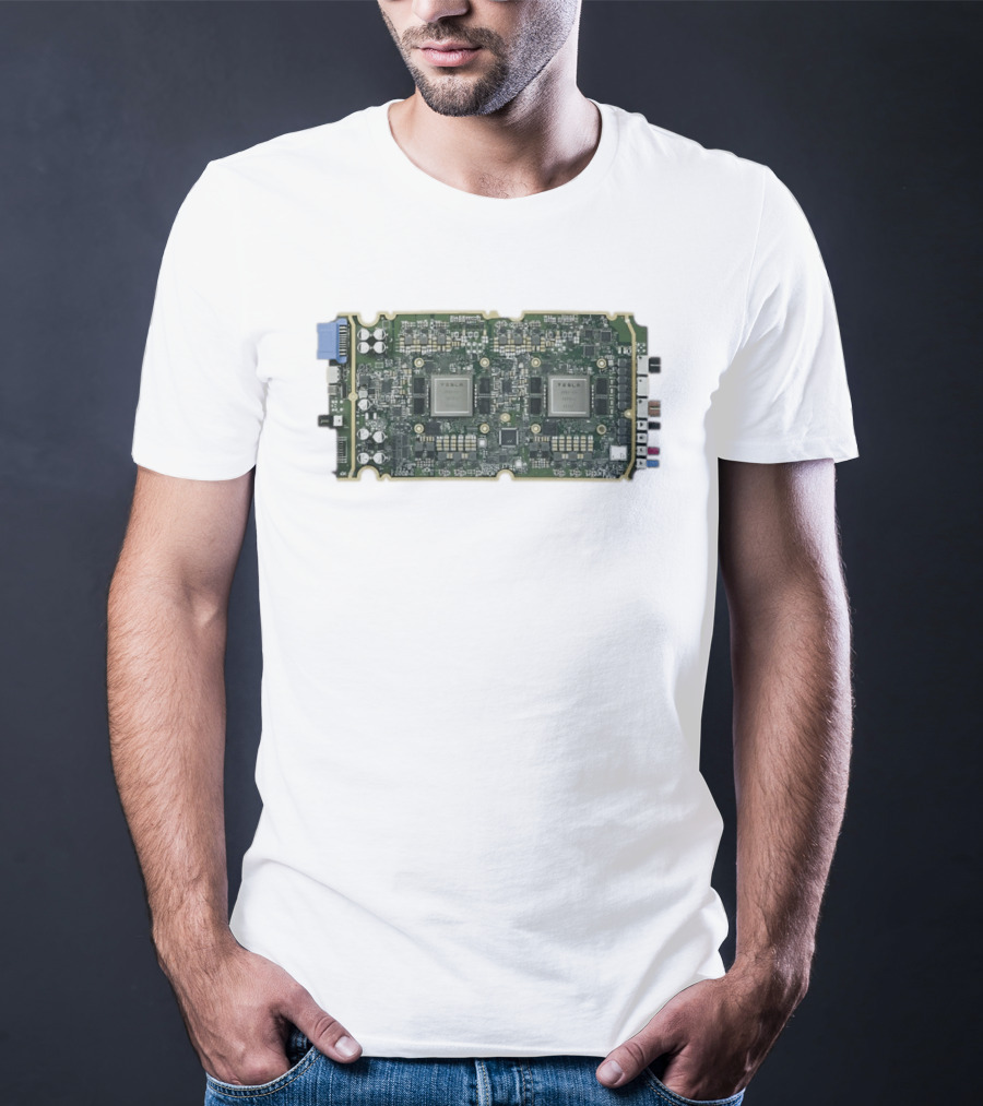 Tesla HW3 Brain Circuit Board Hardware 3 Neural Processing Chip T-Shirt