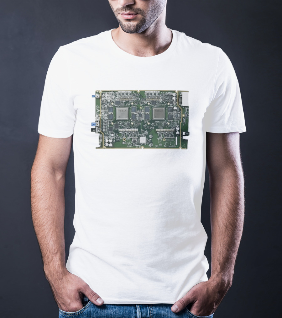 Tesla HW4 Brain Circuit Board Computer Chip Technology T-Shirt