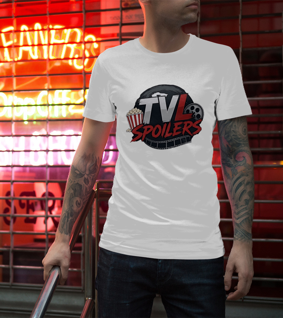 TVL Spoilers Cinema Movie Lover Popcorn Film Reel T-Shirt