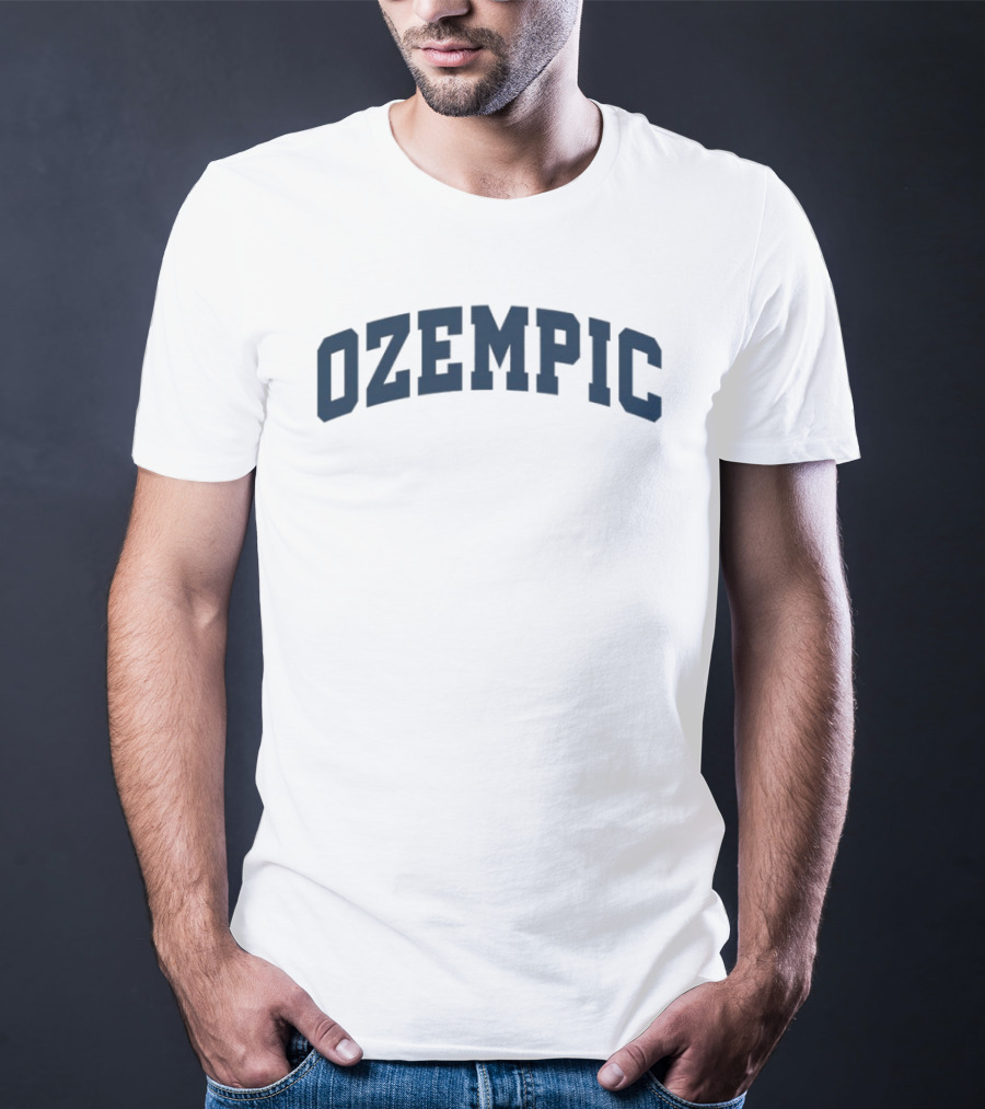 Ozempic Arch Style Classic Bold Font Navy T-Shirt