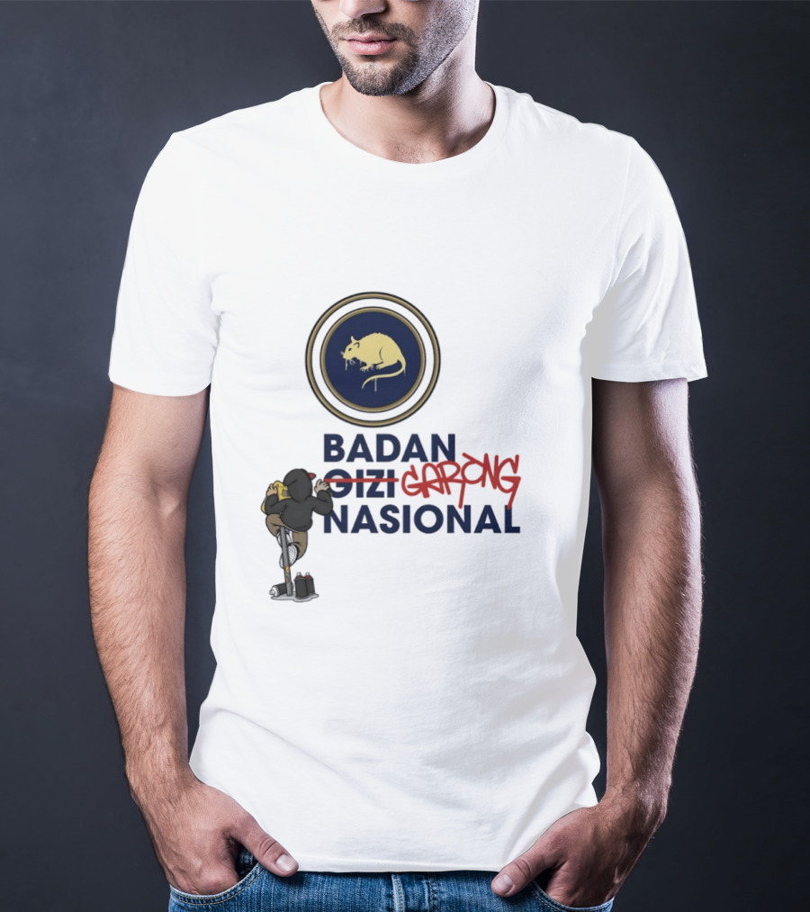 Badan Gizi Garong Nasional Indonesia Rat Symbol Satire T-Shirt