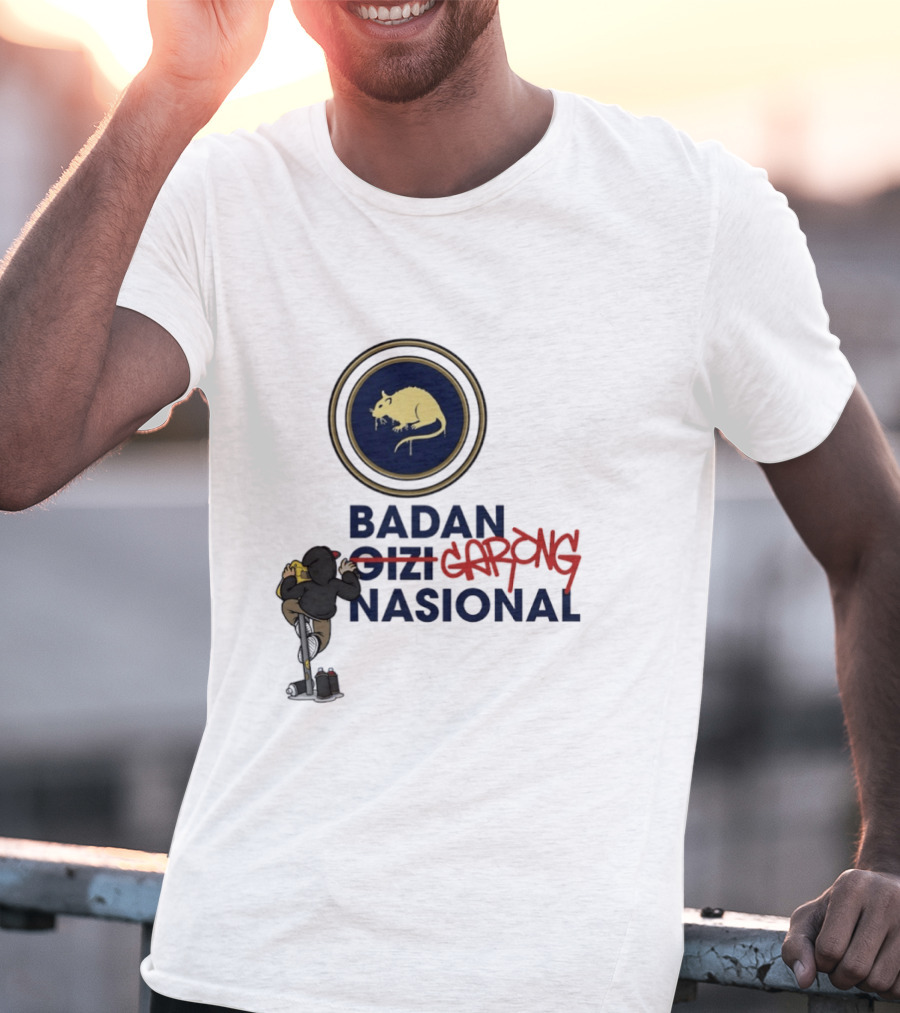 Badan Gizi Garong Nasional Indonesia Rat Symbol Satire T-Shirt