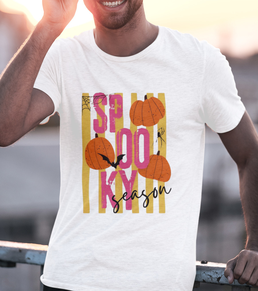 Spooky Season Pumpkins Bats Spiders Halloween 2026 T-Shirt
