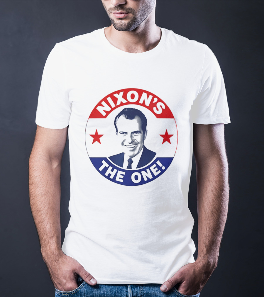 Nixon's The One Richard Nixon US President Campaign Button T-Shirt