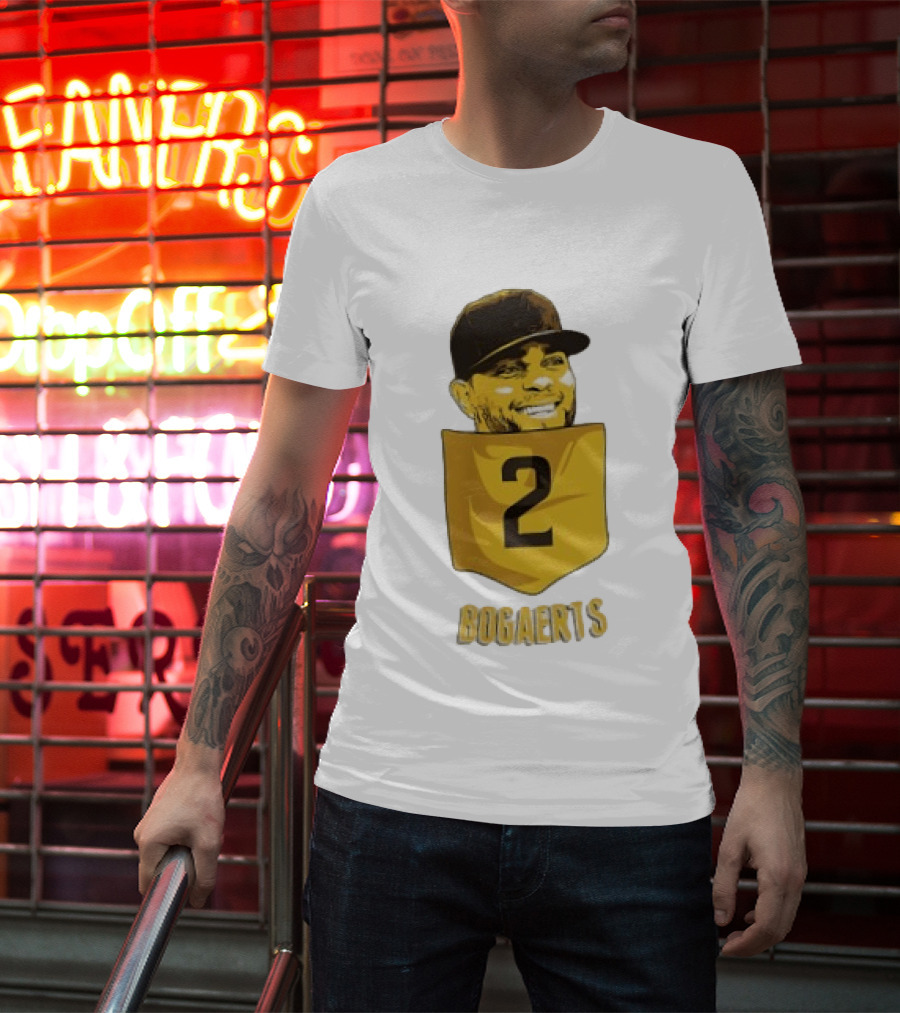 Xander Bogaerts 2 San Diego Padres Baseball MLB Pocket T-Shirt