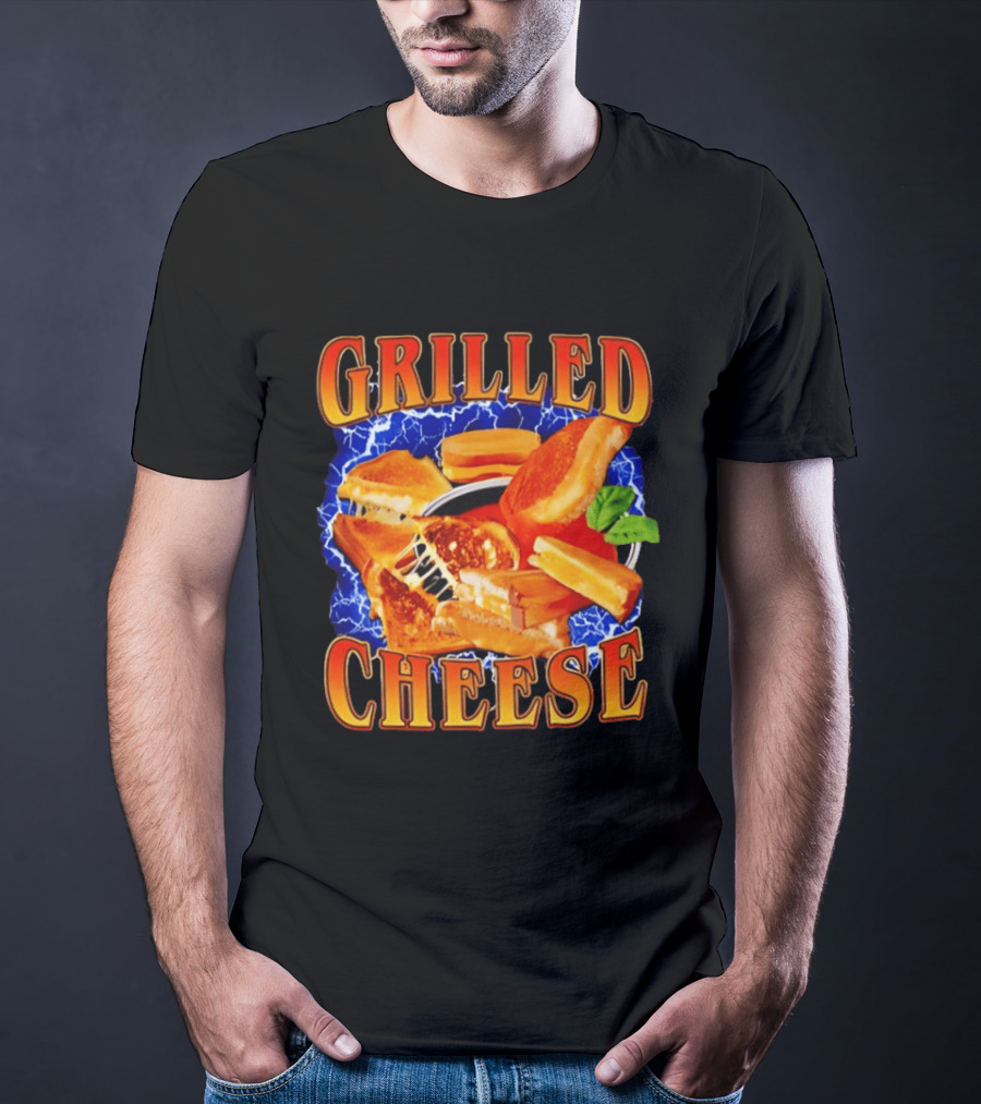 Grilled Cheese Lightning 90s Bootleg Blue T-Shirt