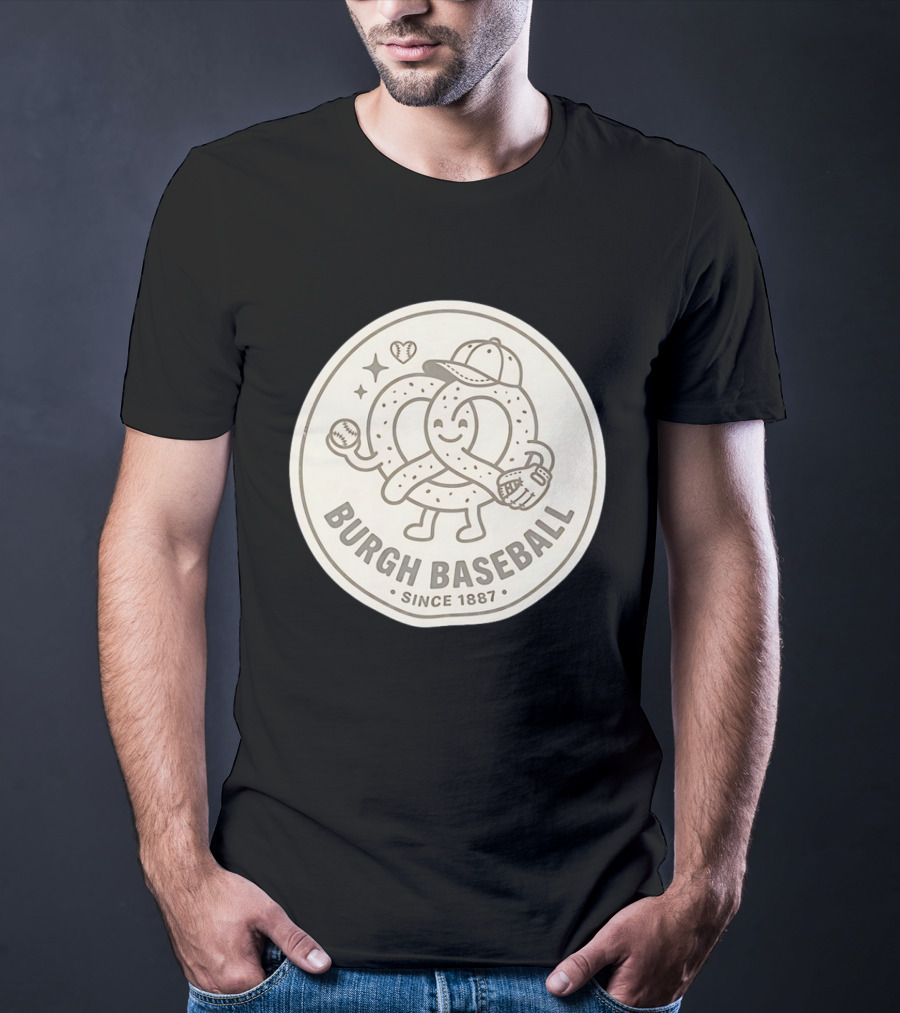 Burgh Baseball Since 1887 Pittsburgh Pretzel Softball Cap T-Shirt