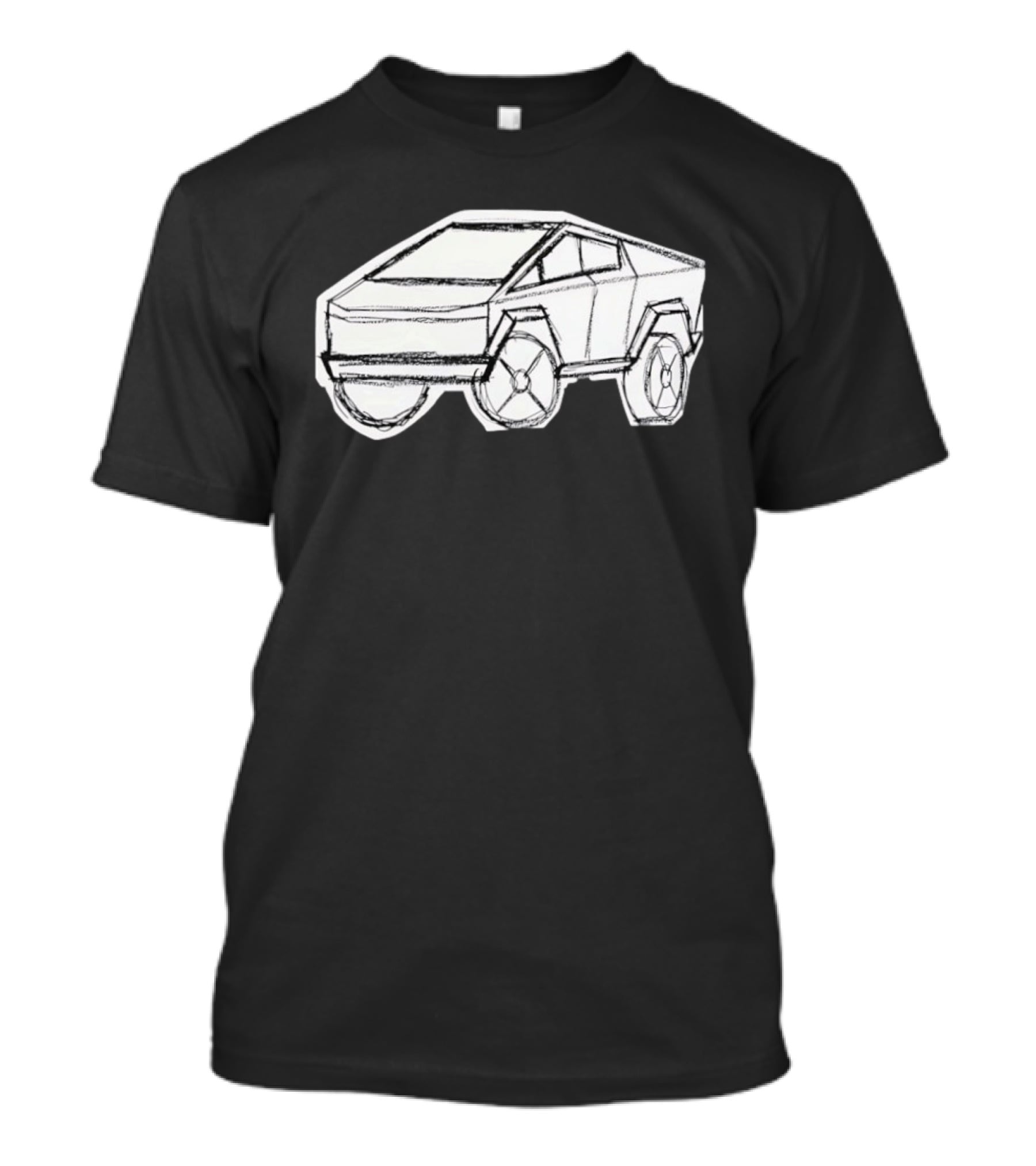 Tesla Cybertruck Electric Vehicle Cyber Sketch T-Shirt