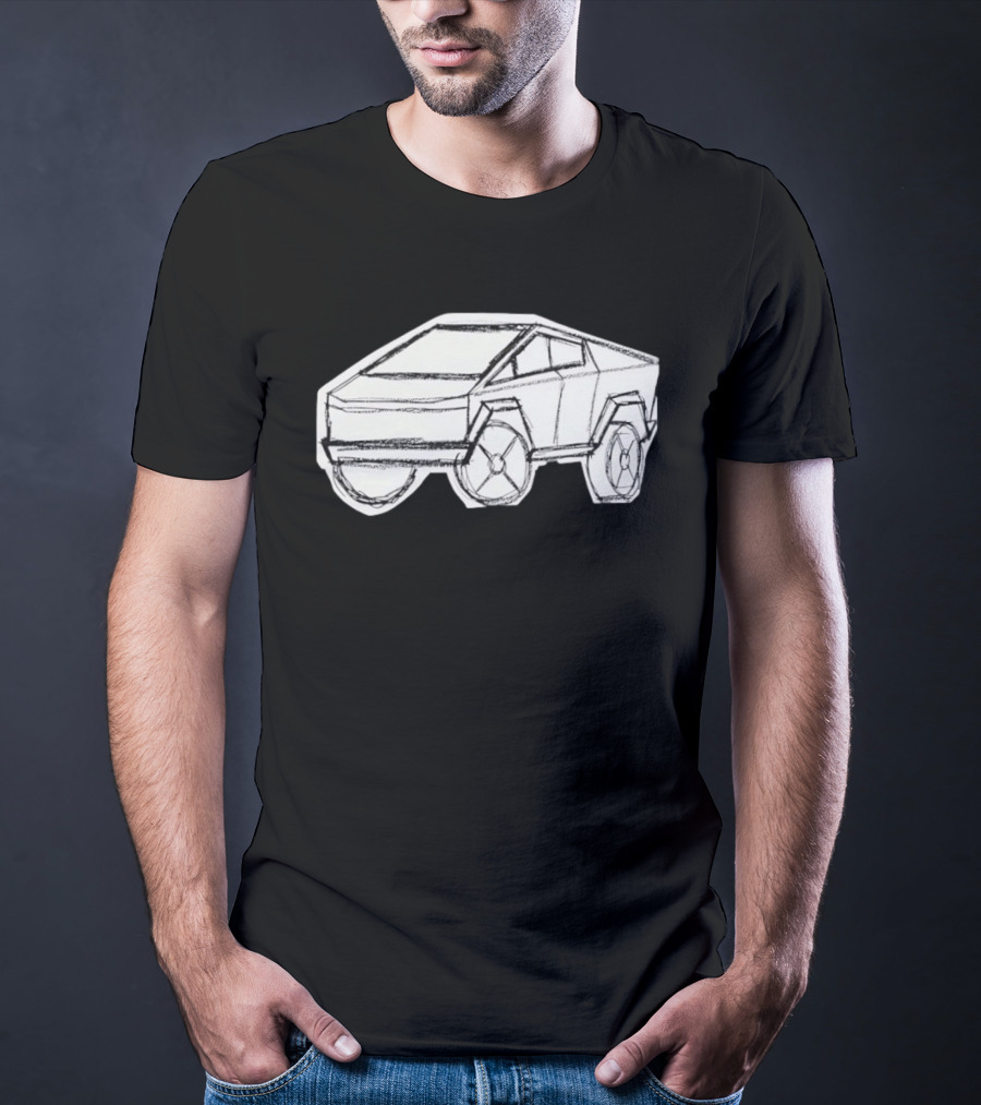 Tesla Cybertruck Electric Vehicle Cyber Sketch T-Shirt