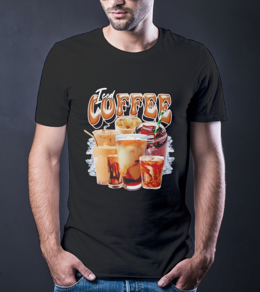 Iced Coffee Collage Iced Drinks Bootleg Vintage Aesthetic T-Shirt
