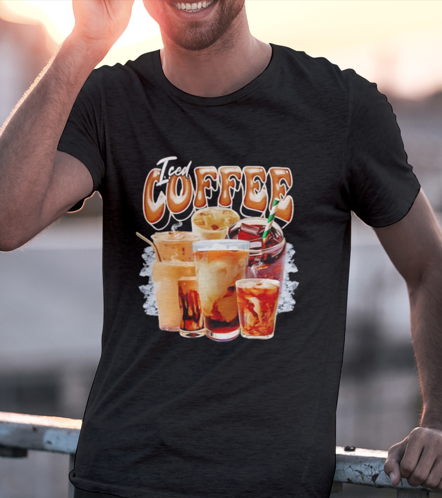 Iced Coffee Collage Iced Drinks Bootleg Vintage Aesthetic T-Shirt