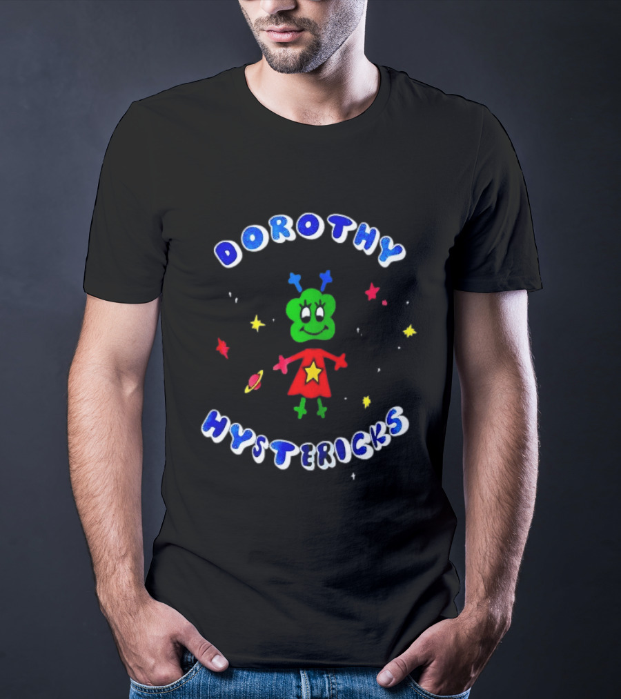 Dorothy Hystericks Alien Space Cartoon Character Starry Cosmic T-Shirt