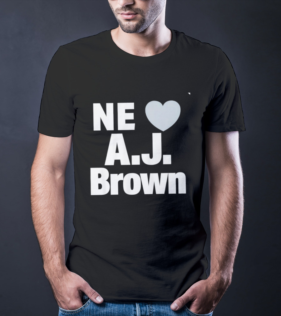 A.J. Brown NE Heart New England Football 2026 T-Shirt