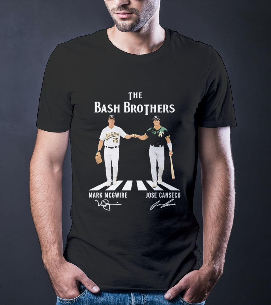 The Bash Brothers Mark McGwire Jose Canseco Oakland Athletics Abbey Road T-Shirt