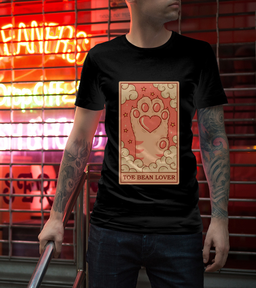 Toe Bean Lover Cat Paw Heart And Stars Whimsical T-Shirt
