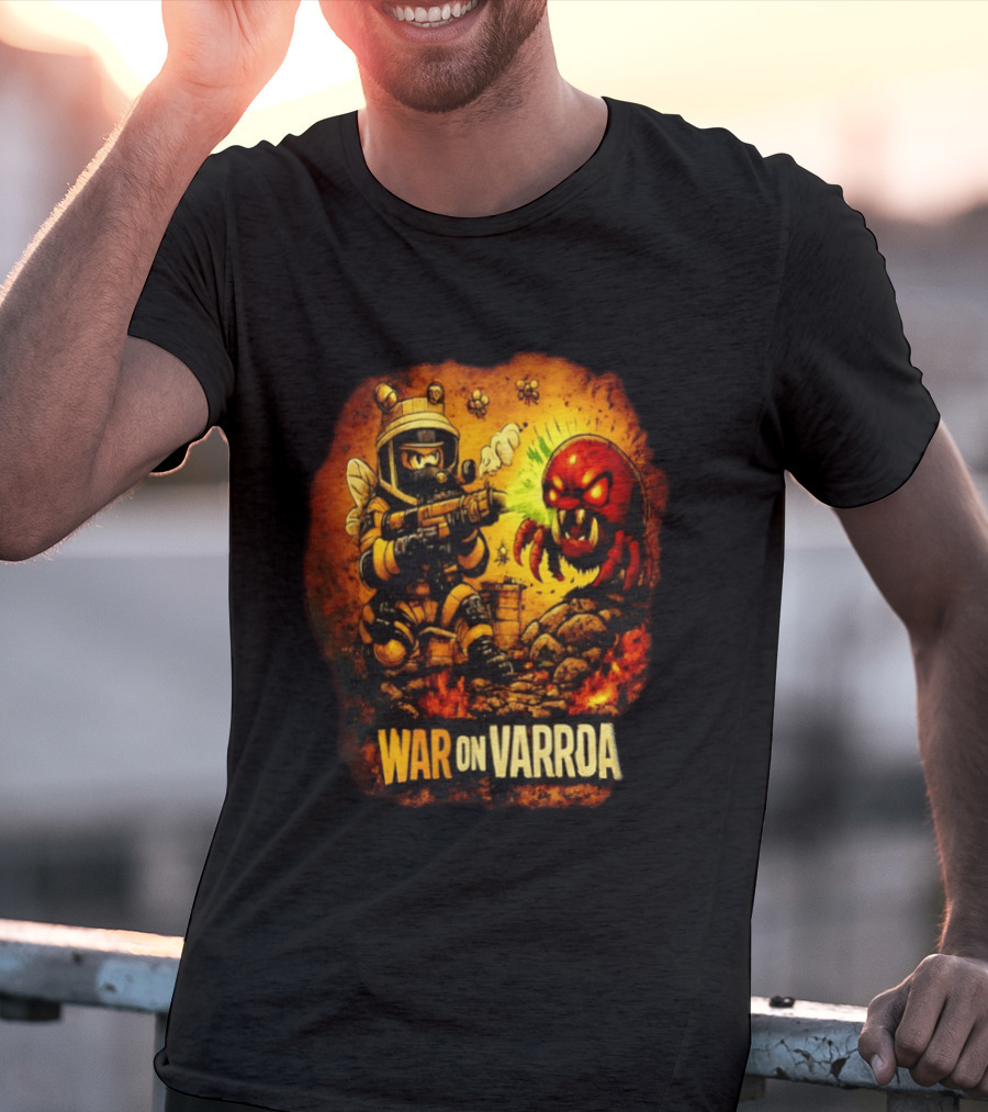 War On Varroa Beekeeper Tactical Combat Against Varroa Mite T-Shirt