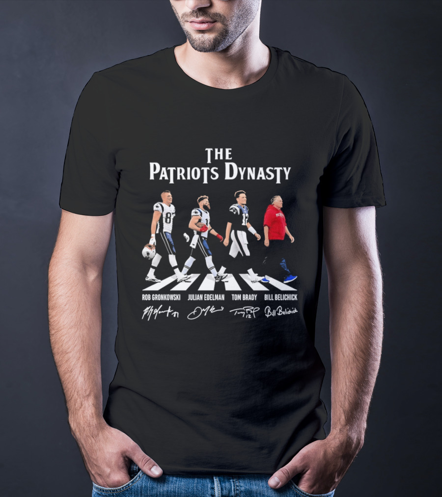The Patriots Dynasty Abbey Road Gronkowski Edelman Brady Belichick T-Shirt
