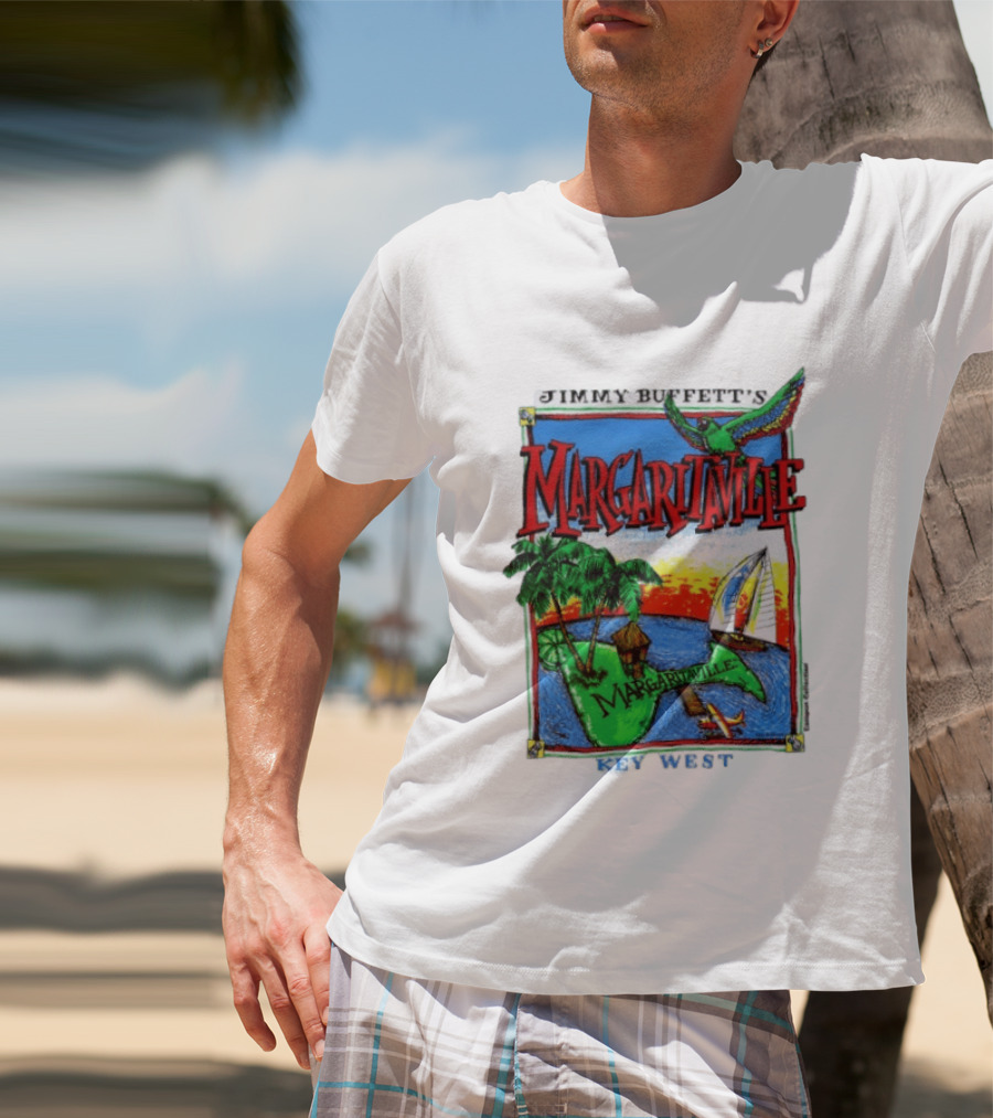 Jimmy Buffett's Margaritaville Key West Island Tropical Paradise Sailing Adventure T-Shirt