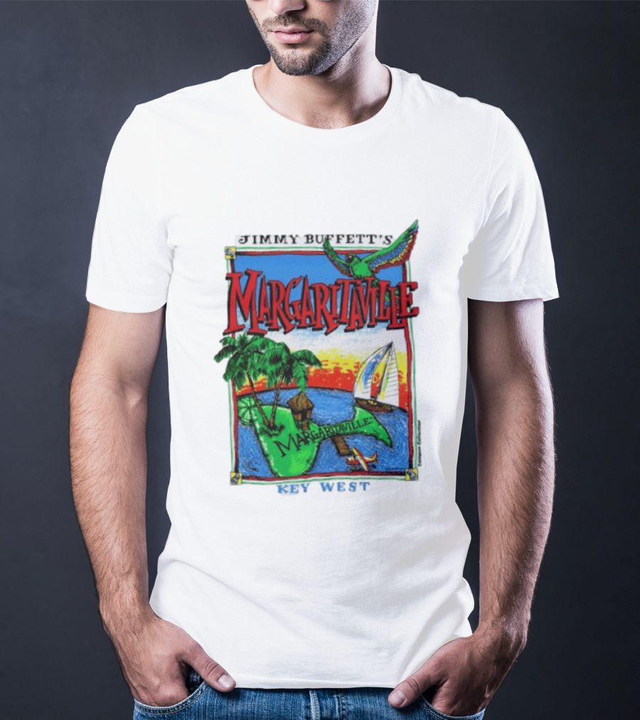 Jimmy Buffett's Margaritaville Key West Island Tropical Paradise Sailing Adventure T-Shirt