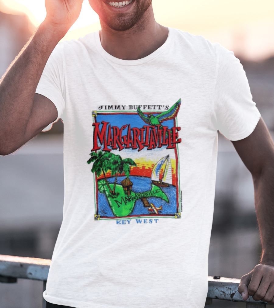 Jimmy Buffett's Margaritaville Key West Island Tropical Paradise Sailing Adventure T-Shirt
