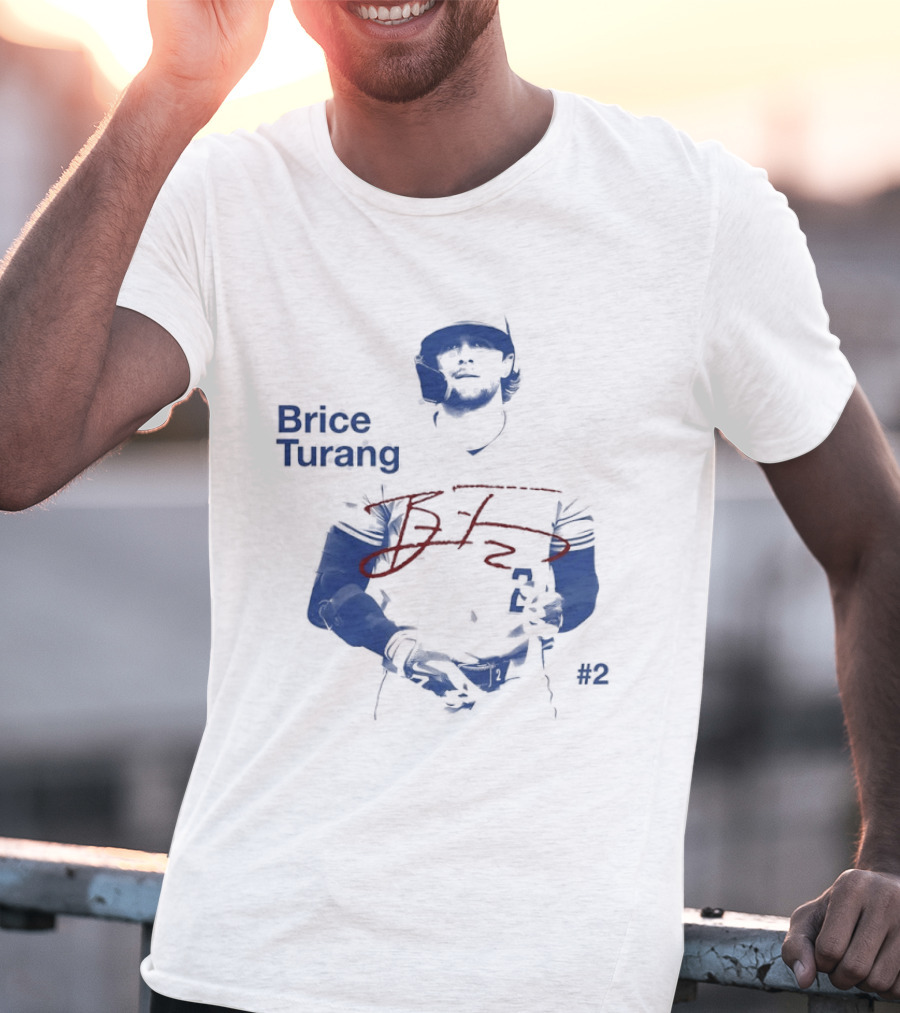 Brice Turang Milwaukee Brewers 2026 Star Player Number 2 Signature T-Shirt