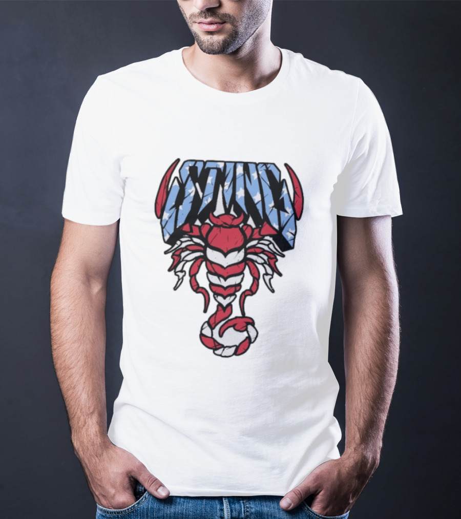 Sting 4th Of July American Flag Scorpion Polyester T-Shirt