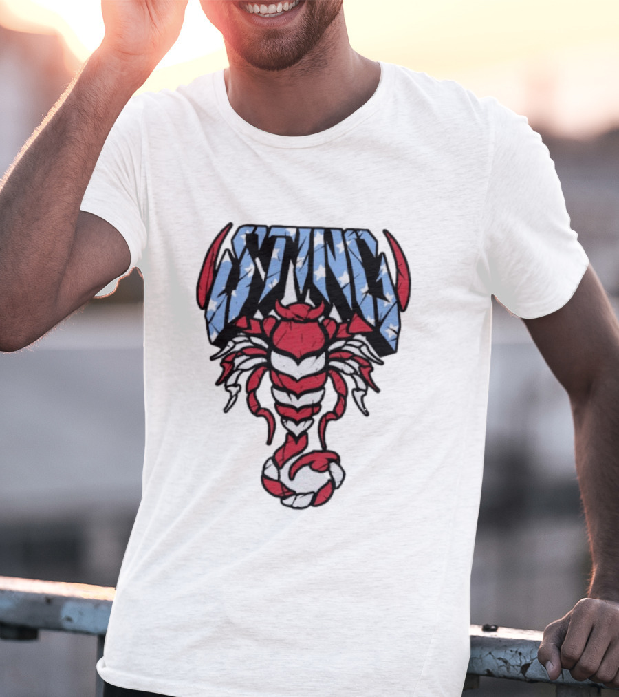 Sting 4th Of July American Flag Scorpion Polyester T-Shirt
