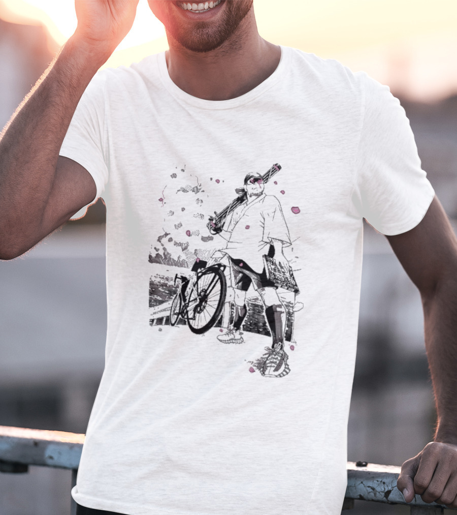 Ten O Majin Obama Henro Run Samurai Bicycle Adventure T-Shirt