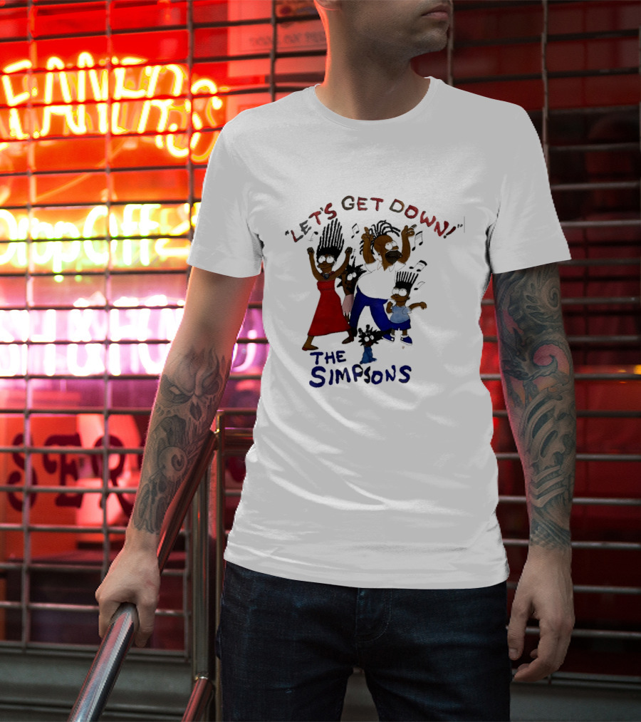 The Simpsons Let's Get Down Dancing Family Fun T-Shirt