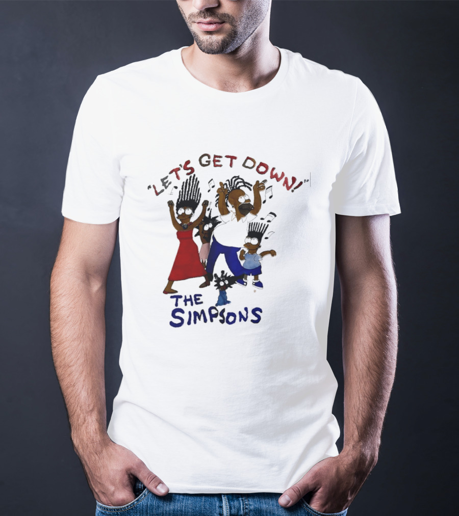 The Simpsons Let's Get Down Dancing Family Fun T-Shirt