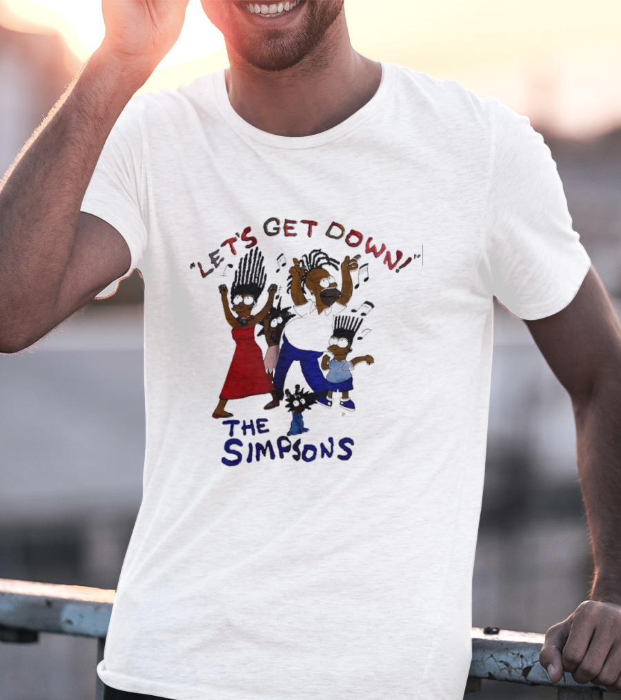 The Simpsons Let's Get Down Dancing Family Fun T-Shirt