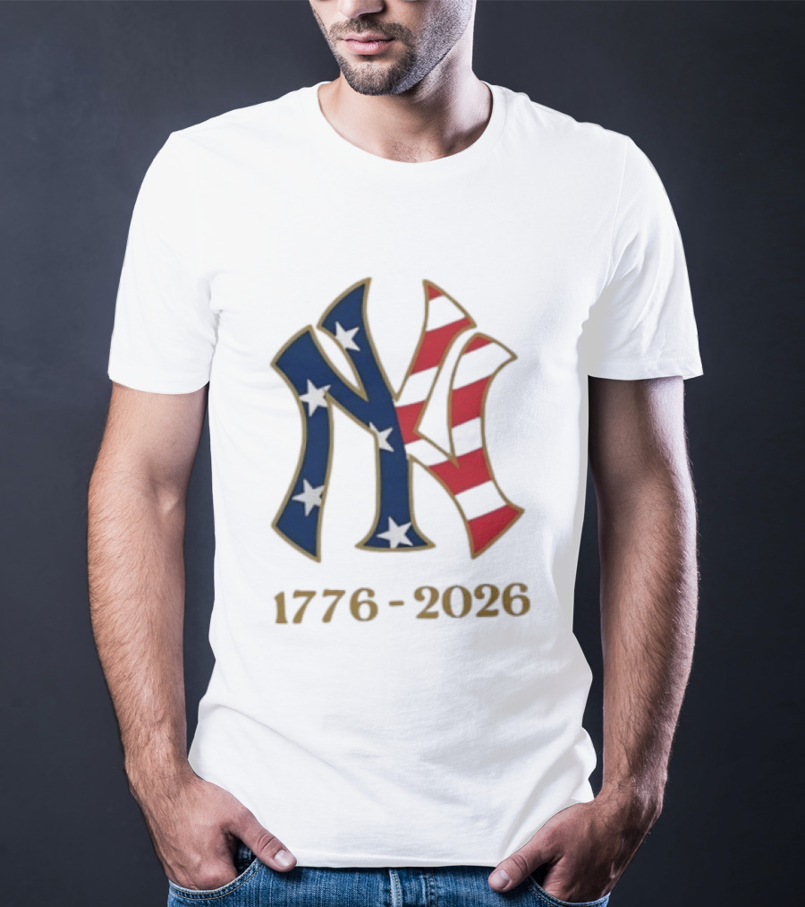 New York Yankees 1776 2026 250th Fourth Of July MLB Stars And Stripes T-Shirt