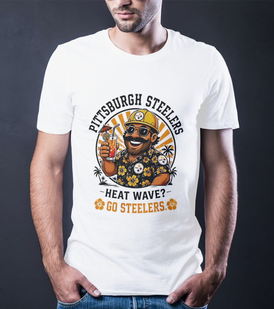Pittsburgh Steelers Heat Wave Go Steelers Hawaiian Tropical Vibe T-Shirt