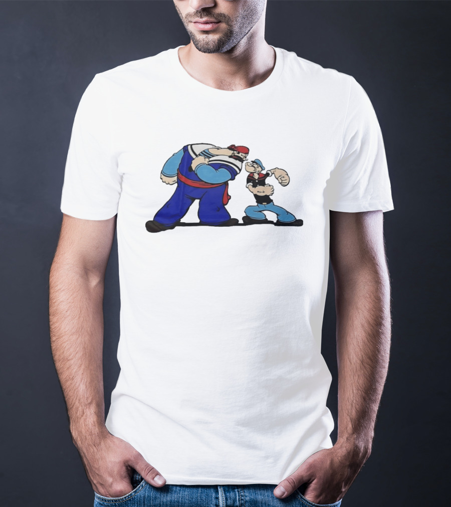 Popeye Vs Sindbad Epic Showdown Classic Cartoon Battle T-Shirt