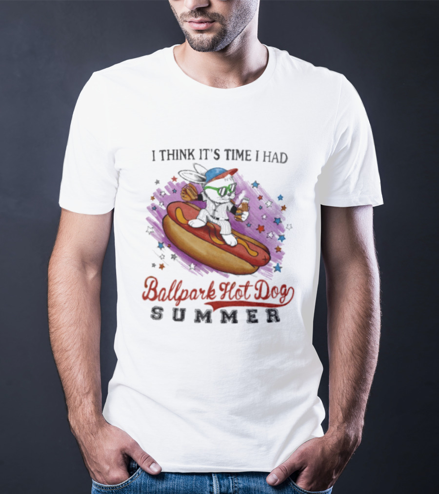 Rabbit I Think It's Time I Had Ballpark Hot Dog Summer T-Shirt